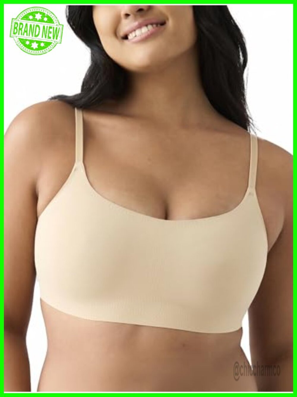 True Everybody Wireless Scoop Neck Bra Adjustable Straps Soft Bralette